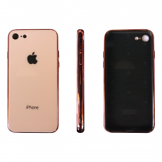 Чехол для iPhone 7/8 Glass Logo Case Rose Gold (Розово-золотой)