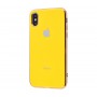 Silicone Logo Case для iPhone X / Xs Желтый