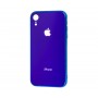 Чехол Apple Glass Case Синий для iPhone Xr