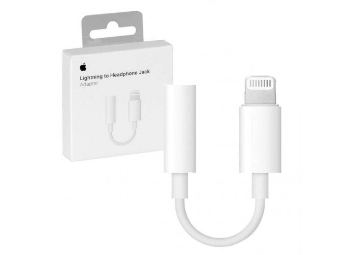Переходник Apple Mini Jack to Lightning (белый)