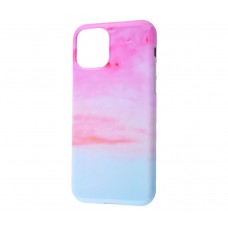 Чехол для iPhone 11 Pro Benzo Mramor Розово-голубой
