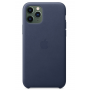 Кожаный чехол Apple Leather Case Midnight Blue для iPhone 11 Pro