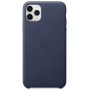 Кожаный чехол Apple Leather Case Midnight Blue для iPhone 11 Pro Max