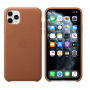 Кожаный чехол Apple Leather Case Saddle Brown для iPhone 11 Pro Max