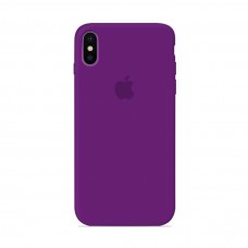 Силиконовый чехол Apple Silicone Case фиолетово-баклажанный для iPhone X/Xs