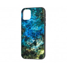 Стеклянный чехол Marble Морская волна для iPhone 11