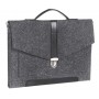 Портфель-сумка Gmakin GS10-13.3 (Macbook Pro 13.3") Черный с черной кожей