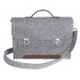 Портфель-сумка Gmakin GS12-13.3 (Macbook Pro 13.3") Серый с коричневой кожей