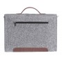 Портфель-сумка Gmakin GS12-13.3 (Macbook Pro 13.3") Серый с коричневой кожей