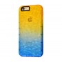 Силиконовый чехол для iPhone 6/6s Gradient Gelin Case "Желто-синий".