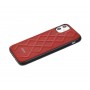 Чехол Jesco Leather для iPhone 11 Красный