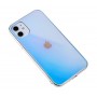 Чехол Rainbow glass голубой для iPhone 11
