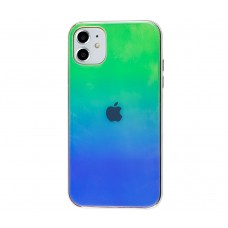 Чехол Rainbow glass зеленый для iPhone 11