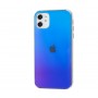 Чехол Rainbow glass синий для iPhone 11