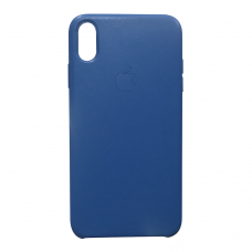 Кожаный чехол apple leather case синий на iPhone X/Xs (копия)