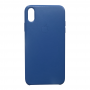 Кожаный чехол apple leather case синий на iPhone Xr (копия)