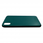 Кожаный чехол apple leather case Forest green на iPhone X/Xs (копия)