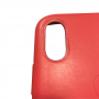Кожаный чехол apple leather case красный на iPhone X/Xs (копия)