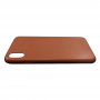 Кожаный чехол apple leather case Saddle brown на iPhone Xs-max (копия)