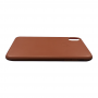 Кожаный чехол apple leather case Saddle brown на iPhone Xs-max (копия)