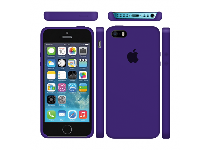 Силиконовый чехол Apple Silicone Case Ultra Violet для iPhone 5/5s/SE (Реплика)
