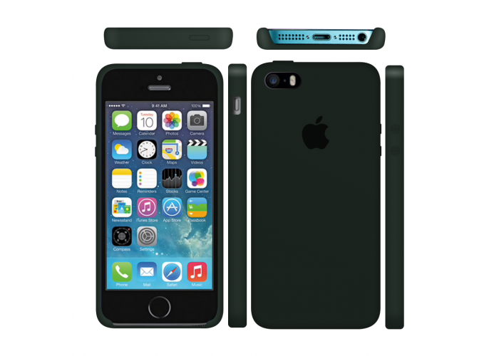 Силиконовый чехол Apple Silicone Case Forest Green для iPhone 5/5s/SE