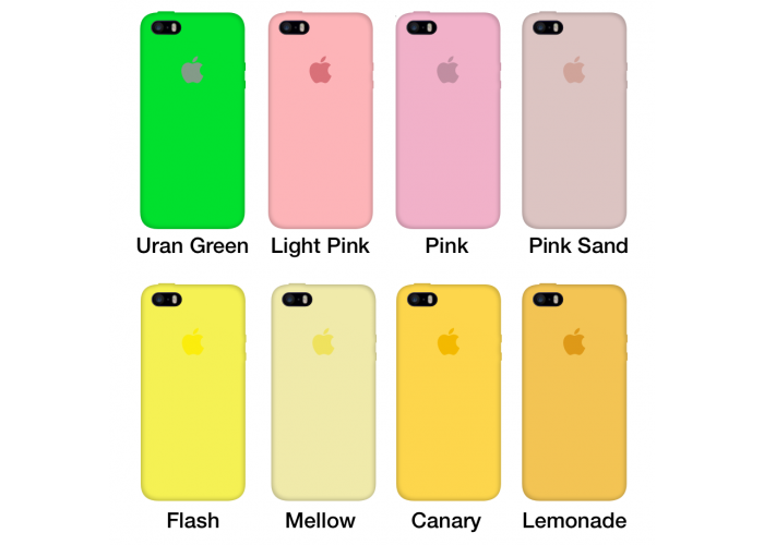 Силиконовый чехол Apple Silicone Case Pink для iPhone 5/5s/SE