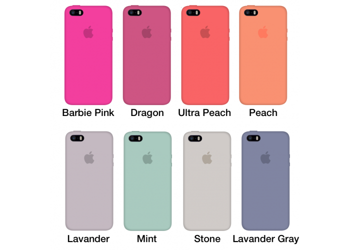 Силиконовый чехол Apple Silicone Case Barbie Pink для iPhone 5/5s/SE