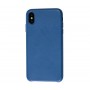 Чехол Leather Classic "Star Blue" для iPhone X/Xs