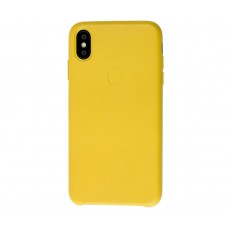 Чехол Leather Classic "Yellow" для iPhone Xs Max