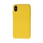 Чехол Leather Classic "Yellow" для iPhone X/Xs