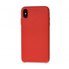 Чехол Leather Classic "Red" для iPhone X/Xs