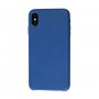 Чехол Leather Classic "Cobalt Blue" для iPhone X/Xs