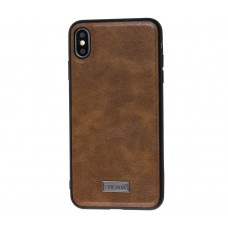 Чехол Sulada Leather для iPhone X/Xs коричневый