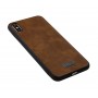 Чехол Sulada Leather для iPhone X/Xs коричневый