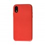 Чехол Leather Classic "Red" для iPhone Xr