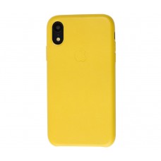 Чехол Leather Classic "Yellow" для iPhone Xr