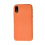 Чехол Leather Classic "Orange" для iPhone Xr