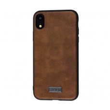 Чехол Sulada Leather для iPhone Xr коричневый