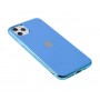 Силиконовый чехол Silicone case Матовый Голубой для  iPhone 11 Pro Max