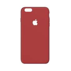 Тонкий чехол-накладка для iPhone 6/6s с вырезом под яблоко Красный
