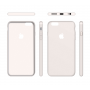 Тонкий чехол-накладка для iPhone 6/6s с вырезом под яблоко Белый