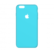 Тонкий чехол-накладка для iPhone 6/6s с вырезом под яблоко Бирюзовый