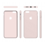 Тонкий чехол-накладка для iPhone 6/6s с вырезом под яблоко Розовый