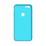 Тонкий чехол-накладка для iPhone 7/8 с вырезом под яблоко Бирюзовый
