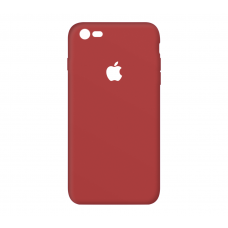 Тонкий чехол-накладка для iPhone 7/8 с вырезом под яблоко Красный