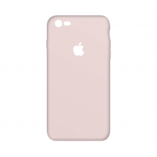 Тонкий чехол-накладка для iPhone 7/8 с вырезом под яблоко Розовый