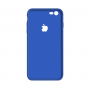 Тонкий чехол-накладка для iPhone 7/8 с вырезом под яблоко Синий