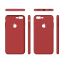 Тонкий чехол-накладка для iPhone 7 Plus /8 Plus с вырезом под яблоко Красный