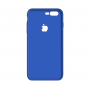 Тонкий чехол-накладка для iPhone 7 Plus /8 Plus с вырезом под яблоко Синий